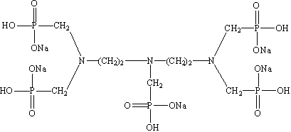 二乙烯三胺五甲叉膦酸五钠（DTPMP•Na5）结构式